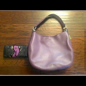 Coach hobo style bag with crossbody strap